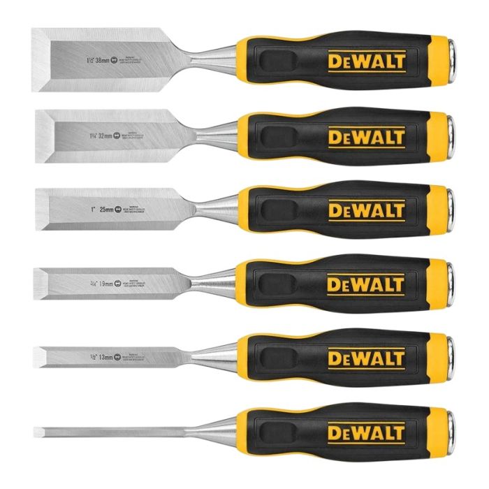 Стамеска DeWALT, 6-13-19-25-32-38мм, кейс набір 6шт