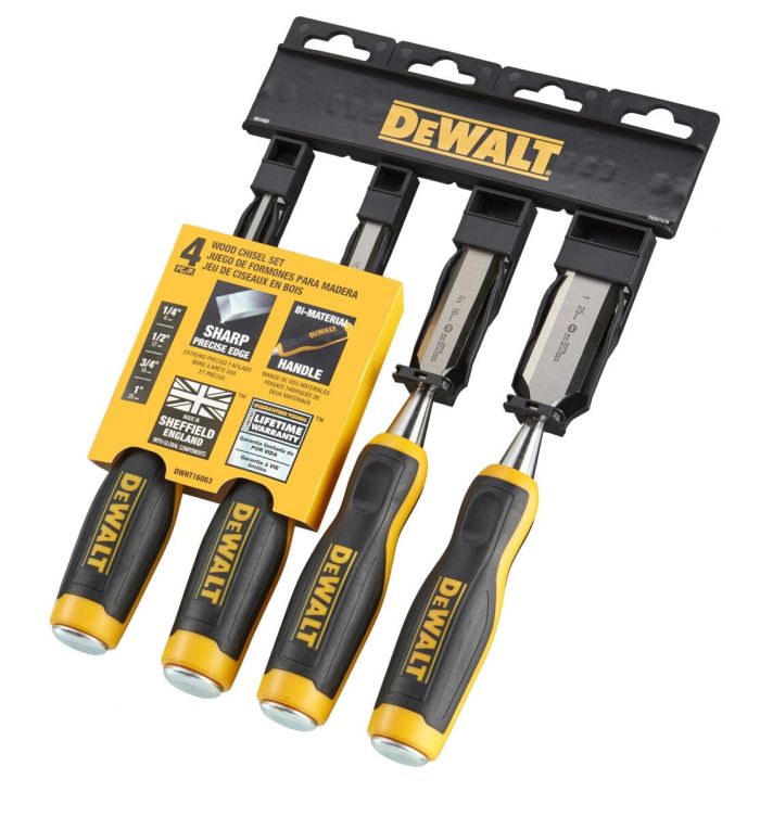 Стамеска DeWALT, 6-13-18-25мм, набор 4шт