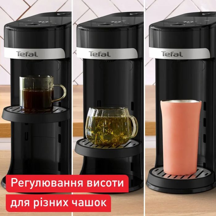 Електрочайник-диспенсер Tefal Instant Hot Water 2л, 5 темп.реж, мгновенный нагрев, сенc. управл, черний