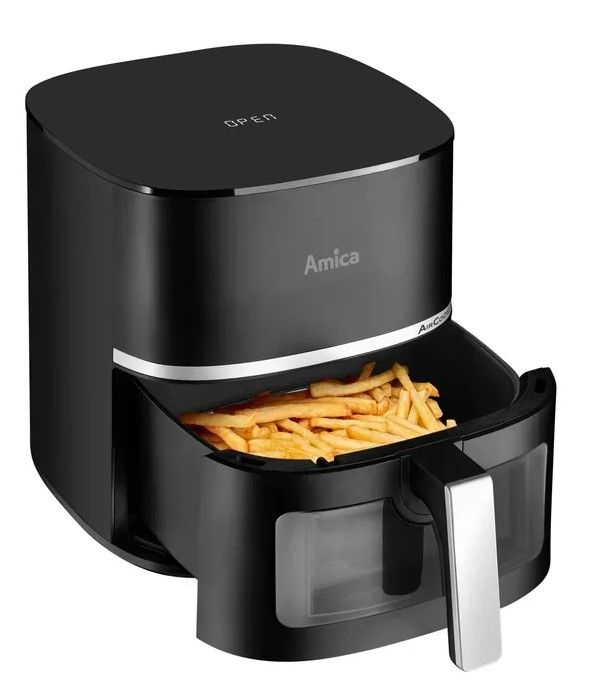 Мультипечь Amica 1600Вт, чаша-5.2л, сенсорное управл., 10 авто. программ, пластик, черный