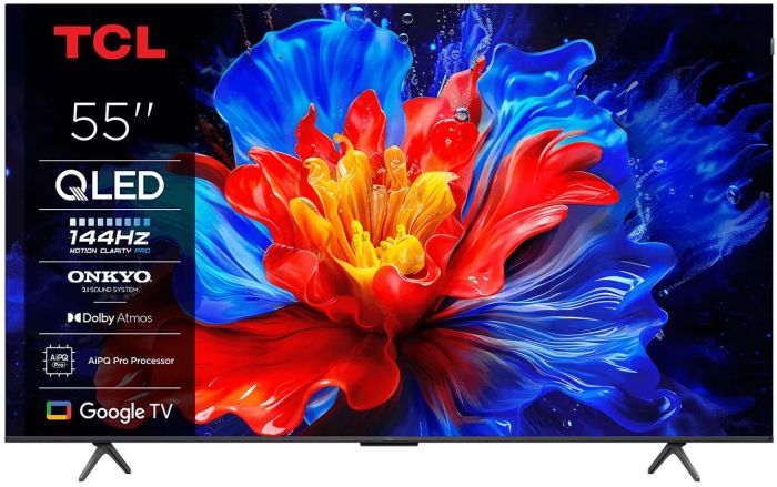 Телевизор 55" TCL QLED 4K 144Hz Smart Google TV Titan ONKYO sound
