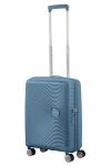 Валіза American Tourister, Soundbox, поліпропілен, мала, 55см, 35.5/41л, TSA, 4 колеса, EXP, сіро-синій