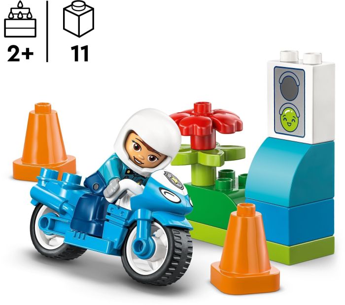 Конструктор LEGO DUPLO Town Синий полицейский мотоцикл