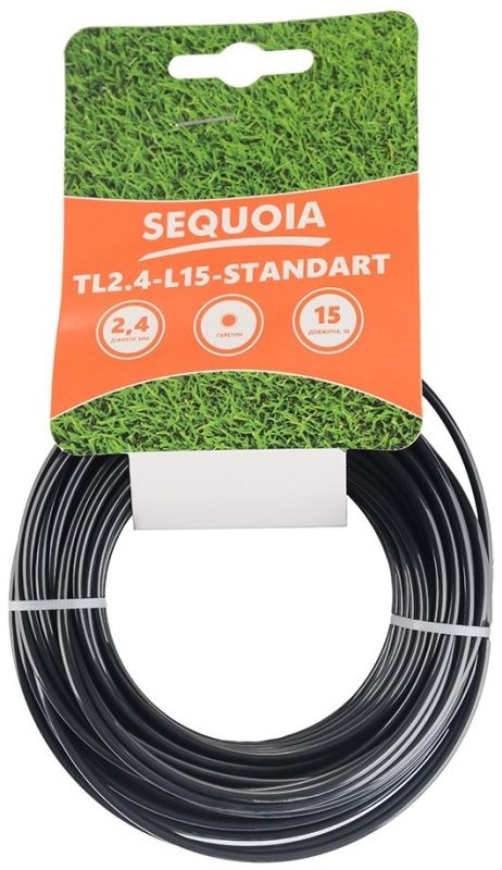 Леска косильная SEQUOIA TL2.4-L15-Standart 2.4мм 15м круглая
