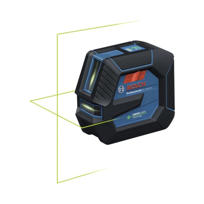 Нівелір лазерний Bosch Professional GLL 20-22 G 3.7В/4АА до 20м ±0.3мм/м зелений промінь чохол штатив IP 65 0.59кг