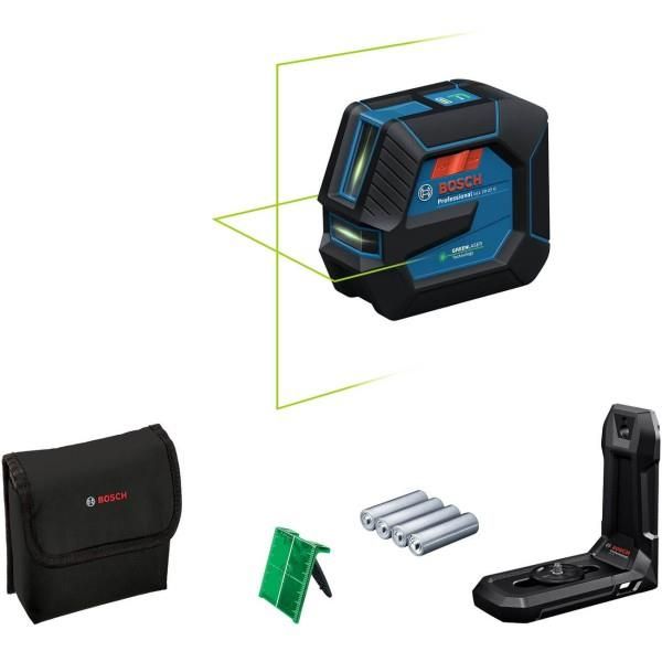 Нівелір лазерний Bosch Professional GLL 20-22 G 3.7В/4АА до 20м ±0.3мм/м зелений промінь чохол IP 65 0.59кг