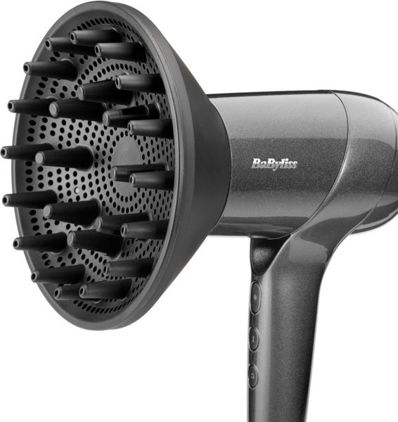 Фен Babyliss Titanium Shine, 1600Вт, режимов-2, ионизиция, хол. обдув, 2 насадки, черный
