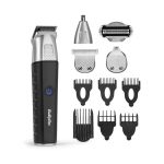 Набір для стрижки Babyliss Lithium Power, для бороди, вусів, голови, носа і тіла, акум., вібраційний мотор, насадок-10, сталь, чорний