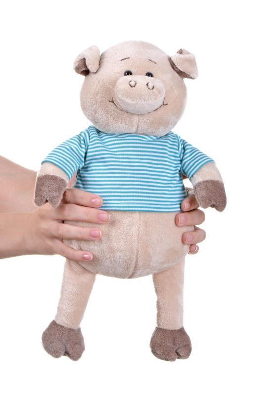 М'яка іграшка Same Toy Свинка в тільнику 35см, блакитний