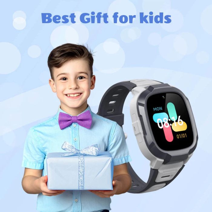 Дитячий годинник-телефон Mibro P6, 1.4", 240x280, GPS, 2MP, 900мА·год, 2АТM, синій