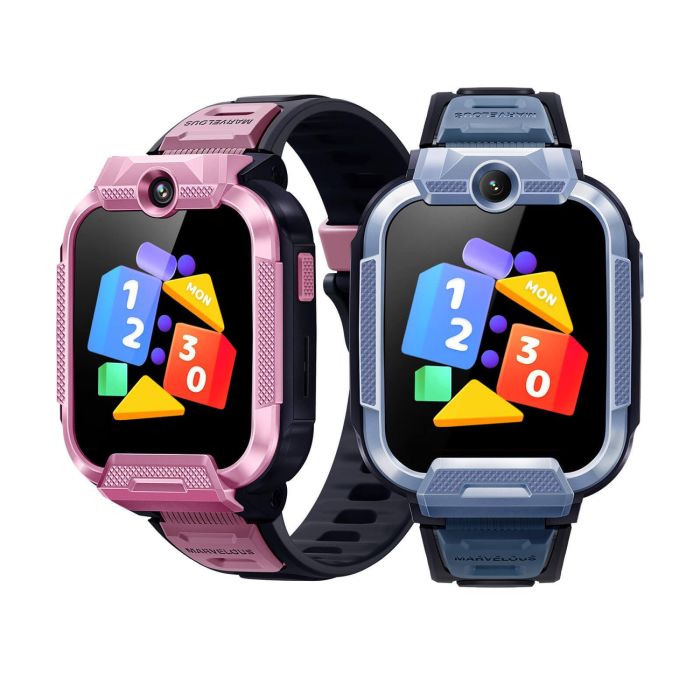 Дитячий годинник-телефон Mibro Z5, 1.69", 240x280, GPS, 2MP dual, 900мА·год, 2АТM, синій