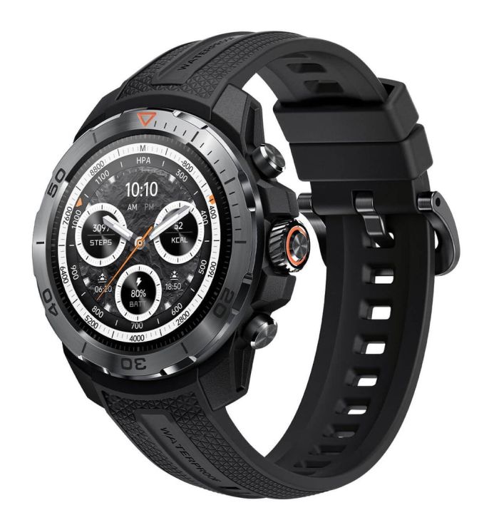 Смарт-годинник Mibro GS Explorer 48мм, 1.32", 466x466, AMOLED, BT 5.3, Dual-band GPS, 10 ATM, чорний обсидіан