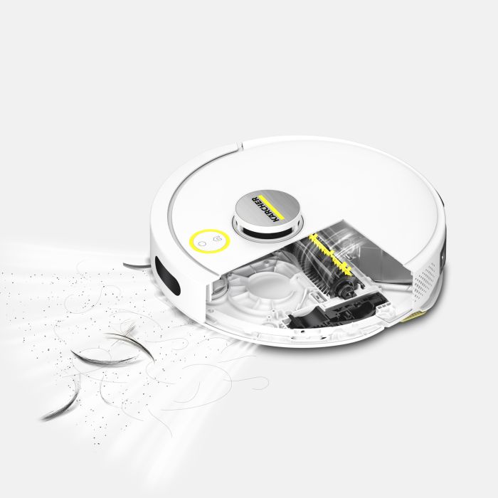 karcher robot VC RVC 3, h=0.97cm, wet cleaning, dust cont -0.24L, water -0.28L, battery operation up to 130min, Bluetooth, white