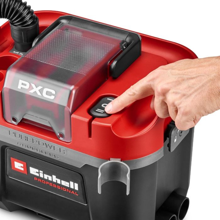 Пылесос профессиональный аккумуляторный Einhell Professional TP-VC 18/10 Li BL 18В 130мбар контейнер 10л влажная/сухая уборка Dust Class L 3.05кг без АКБ и ЗП