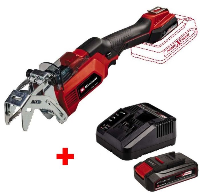 Пила сабельная аккумуляторная Einhell GE-GS 18/150 Li Kit 18В акб 1х2.5А·час пропил 100/80мм ход 20мм ЗП 1.28кг