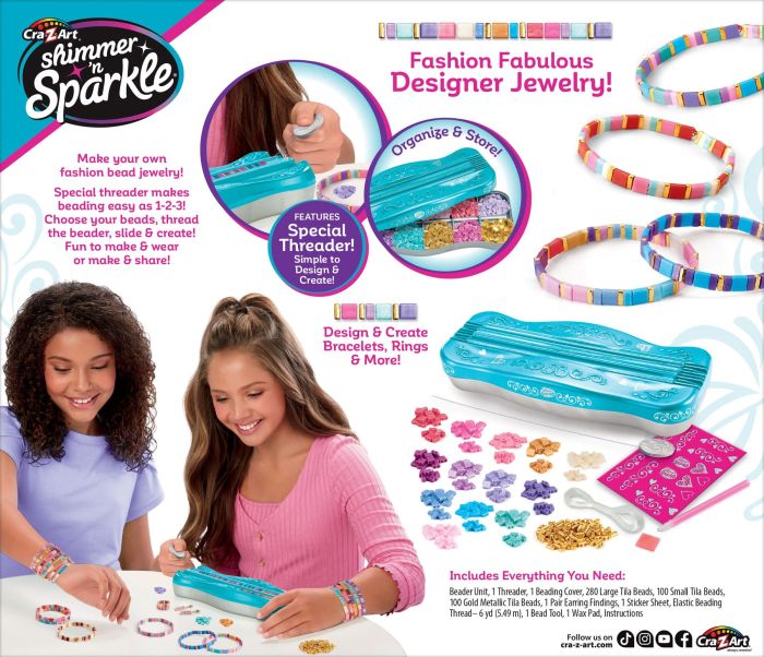 Набір для виготовлення браслетів Cra-Z-Art Dots & Dashes Tila Bead Bracelet Studio з намистинами