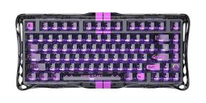Клавиатура магнитная GravaStar Mercury V75 Lite 75keys, Blackcore, USB-A, Transparent Black