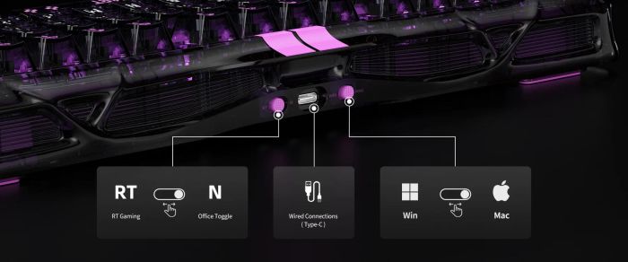 Клавіатура магнітна GravaStar Mercury V75 Lite 75keys, Blackcore, USB-A, Transparent Black