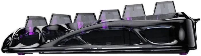 Клавиатура магнитная GravaStar Mercury V75 Lite 75keys, Blackcore, USB-A, Transparent Black