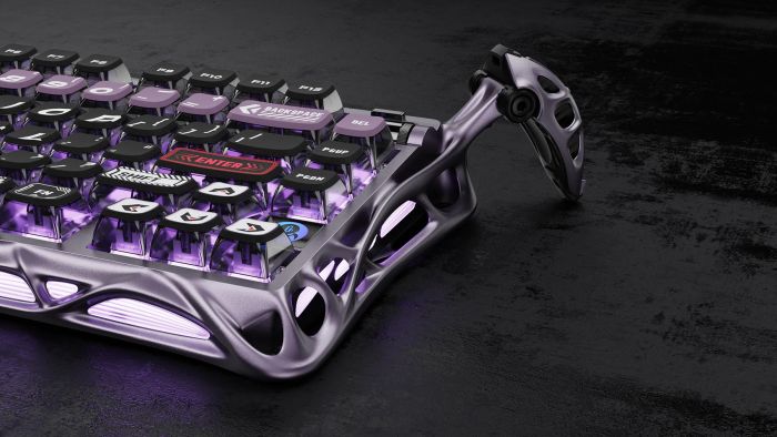 Клавиатура магнитная GravaStar Mercury V75 Pro 80keys, GravaStar x Gateron Jade Gaming, USB-A, 8k, RGB, Iron Purple