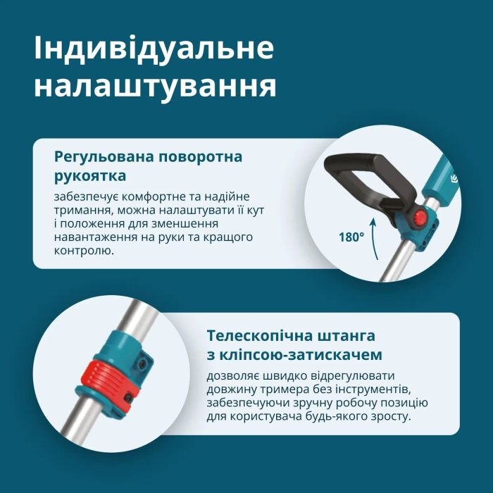 Триммер садовый аккумуляторный Konner&Sohnen KS CST-20V 20В литий-ионная 8000об/мин 2.8кг без АКБ по ЗП