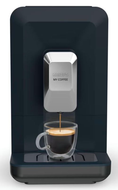 Кавомашина Krups My Coffee 1.5л, зерно, ОLED дисплей, авторецептів - 3, метал, чорний