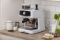Кофеварка Gorenje рожковая 2.5л, кофемолка 0,25л,  капучинатор, кнопочное управл., белый