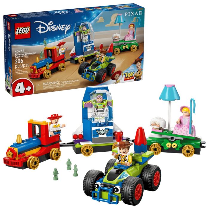 Конструктор LEGO Disney Pixar Празднование с Истории Игрушек: поезд и авто для перегонов