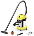 Пылесос профессиональный аккумуляторный Karcher WD 3-18 S V-17/20 18В 110мБар контейнер 17л без АКБ и ЗП