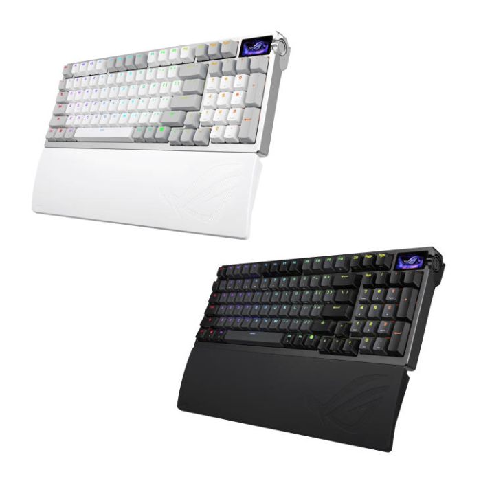 Клавиатура механическая ASUS ROG Azoth 96 HE, 96key, HFX V2 Magnetic Switches, USB-A/WL/BT, EN, RGB, чёрный