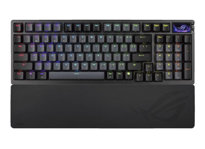 Клавиатура механическая ASUS ROG Azoth 96 HE, 96key, HFX V2 Magnetic Switches, USB-A/WL/BT, EN, RGB, чёрный
