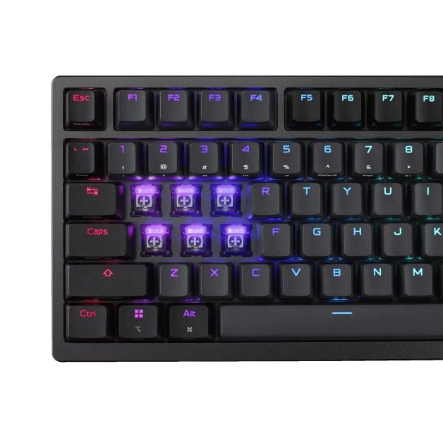 Клавиатура механическая ASUS ROG Azoth 96 HE, 96key, HFX V2 Magnetic Switches, USB-A/WL/BT, EN, RGB, чёрный