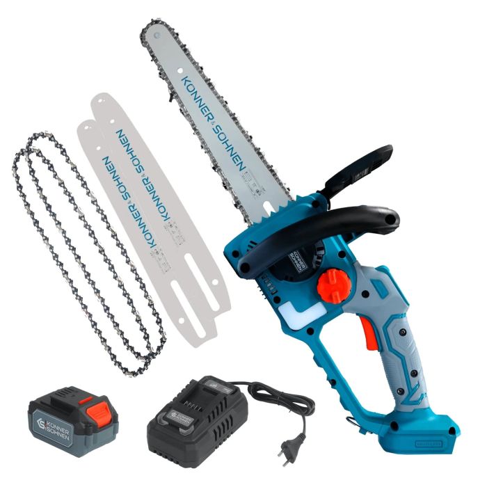 Пила ланцюгова акумуляторна Konner&Sohnen KS MCS20V-12 SET 20В акб 1х4А·год шина 30см ЗП 2.05кг