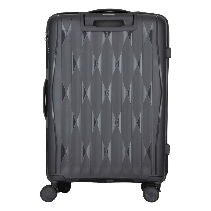 Набор чемоданов 2E, M7979, полипропилен, (L+M+S), молния anti theft, 4 колеса, кодовий замок, тёмно-серый