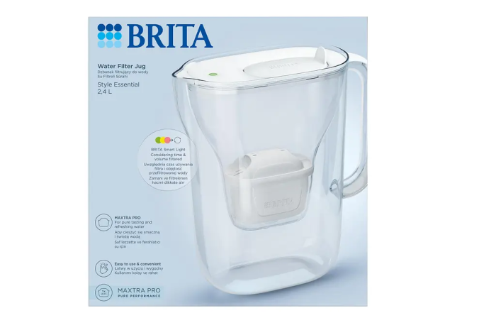 Фільтр-глечик Brita Style Essential Mxpro 2.4л (1.4л очищеної води) з картриджем білий