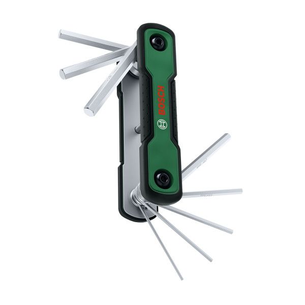 Ключи шестигранные Bosch Torx 8 в 1 складываются в корпус, набор 8шт.