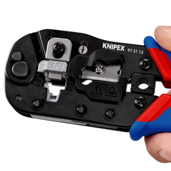 Клещи обжимные KNIPEX Western, для обжима штекеров 190мм фосфатированные 0.345кг