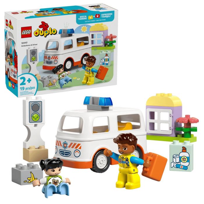 Конструктор LEGO DUPLO Town Скорая помощь и водитель