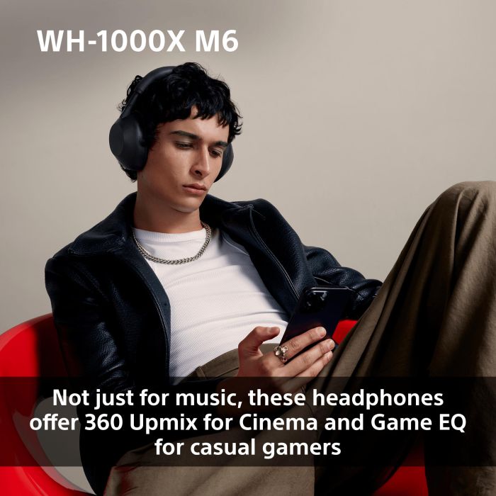 Наушники Over-ear Sony WH-1000XM6 BT 5.3, ANC, Hi-Res, AAC, LDAC, LC3, Wireless, Mic, Розовый