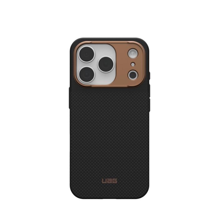 Чехол UAG для iPhone 17 Pro, Fibr Armr Magsafe, Kevlar Graphite/Bronze