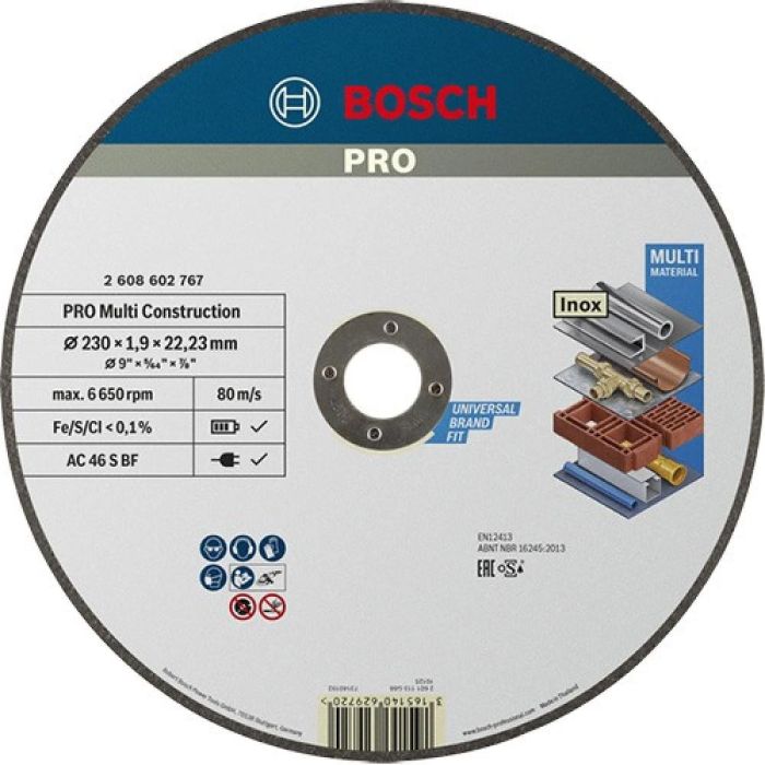 Диск для резки Bosch Professional Multi Material Cutting Disc 230x1,9x22,23мм
