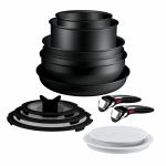 Набір посуду Tefal Ingenio Excellence+, 13 предметів, алюміній, нержавіюча сталь, бакеліт, чорний