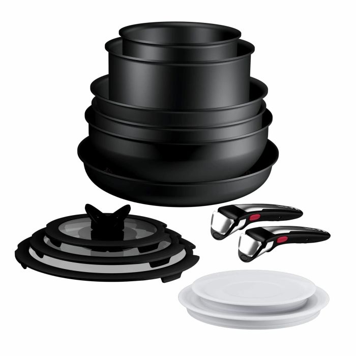 Набор посуды Tefal Ingenio Excellence+, 13 предметов, алюминий, нержавеющая сталь, бакелит, черный
