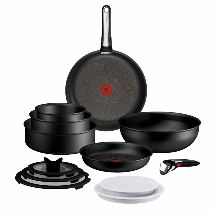 Набор посуды Tefal Ingenio Excellence+, 13 предметов, алюминий, нержавеющая сталь, бакелит, черный