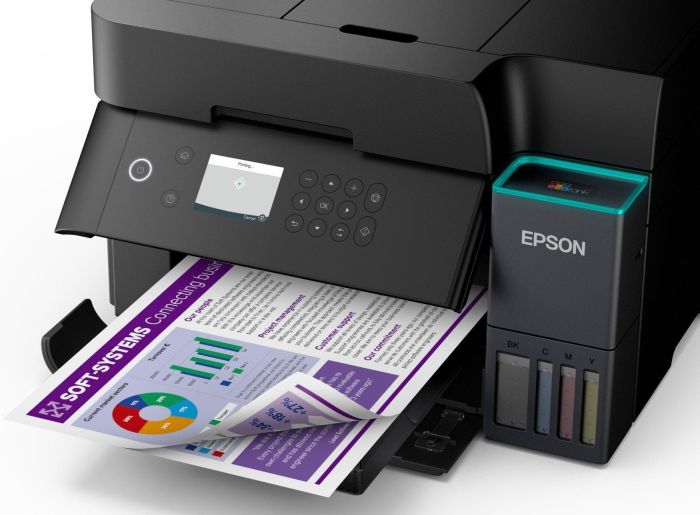 МФУ ink color A4 Epson EcoTank L6370 35_23 ppm DADF Duplex USB Ethernet Wi-Fi 4 inks Black Pigment