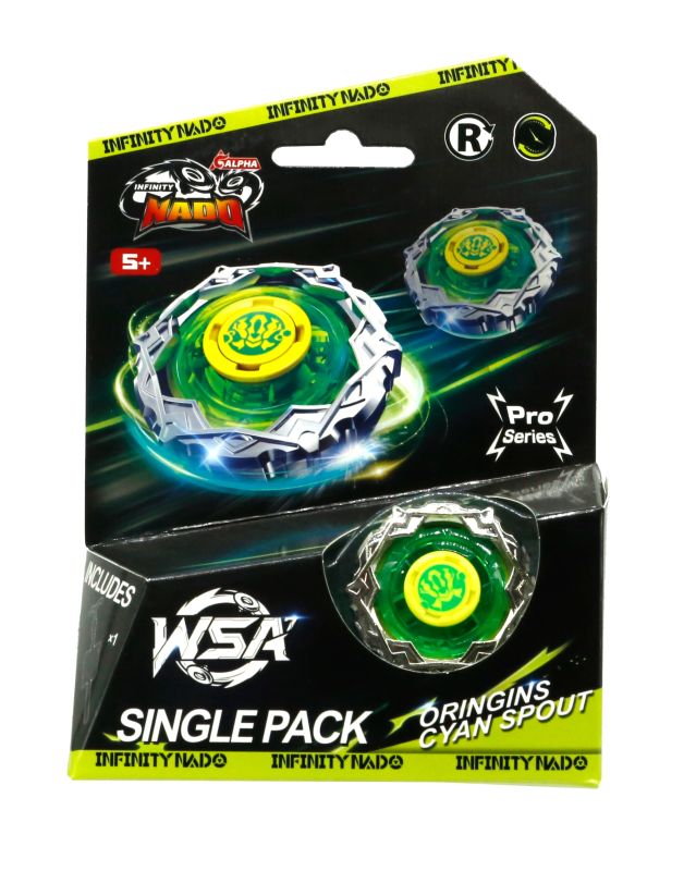 Волчок Infinity Nado VII Pro Series Single Pack Origins Циановый Вихрь (Cyan Spout)