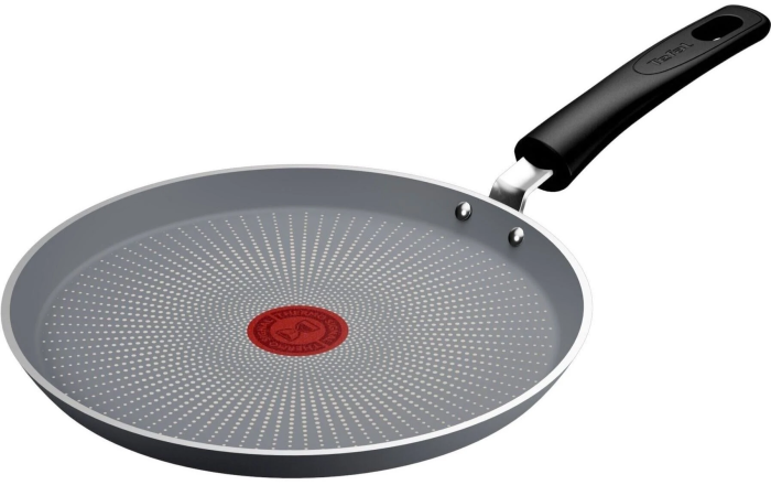 Сковорода млинцева Tefal Halo EUCALYPTUS, 25см, алюміній, бакеліт, сірий