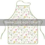 Фартух ARDESTO Spring flowers 60х80см, 100% поліестер, білий