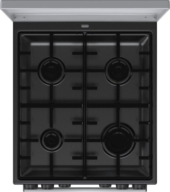 Плита Gorenje комби, 70л, 50x60см, метал. кришка, дисплей, IconLed, эмалированные реш, титан