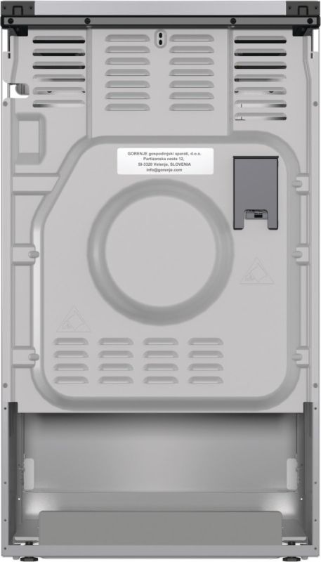 Плита Gorenje комби, 70л, 50x60см, метал. кришка, дисплей, IconLed, эмалированные реш, титан